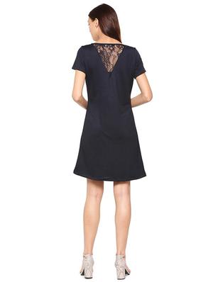 back lace paneled a-line dress - 15498968 - Standard Image - 3