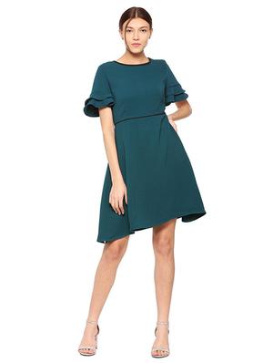 frill detail sleeved a-line dress - 15498972 - Standard Image - 3