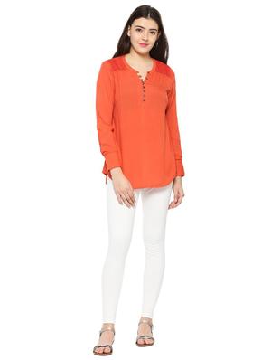 shoulder embroidered detail kurti - 15499036 - Standard Image - 3