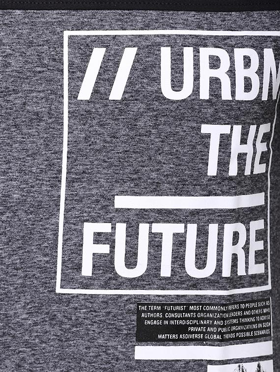 black cotton blend chest print tshirt - 15500114 - Zoom Image - 3