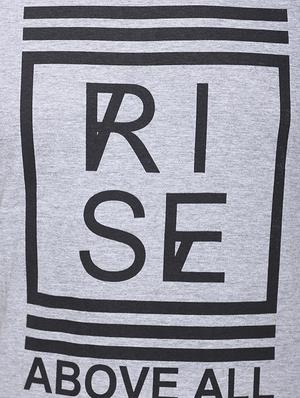 grey cotton blend chest print tshirt - 15500115 - Standard Image - 3
