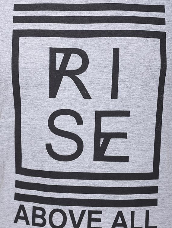 grey cotton blend chest print tshirt - 15500115 - Zoom Image - 3