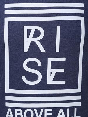 navy blue cotton blend chest print tshirt - 15500117 - Standard Image - 3