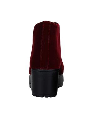 maroon lace-up boots - 15500161 - Standard Image - 3