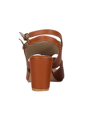 tan back strap sandals - 15500170 - Standard Image - 3