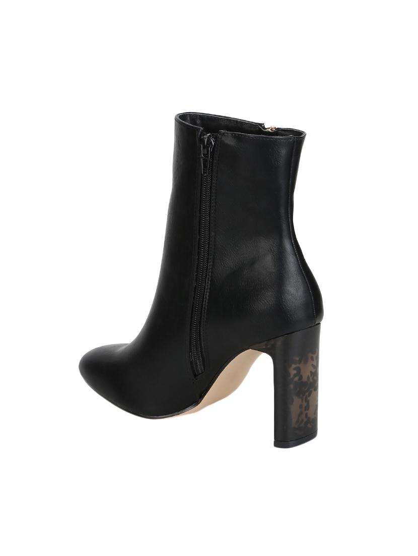 black leatherette ankle boots - 15502427 - Zoom Image - 3