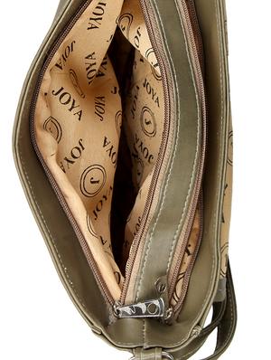 green leatherette (pu) regular sling bag - 15503424 - Standard Image - 3