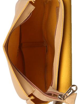 cream leatherette (pu) regular sling bag - 15503425 - Standard Image - 3