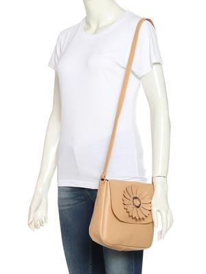 cream leatherette (pu) regular sling bag - 15503425 - Standard Image - 6
