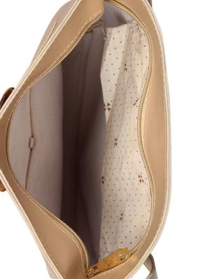 beige leatherette (pu) regular sling bag - 15503433 - Standard Image - 3