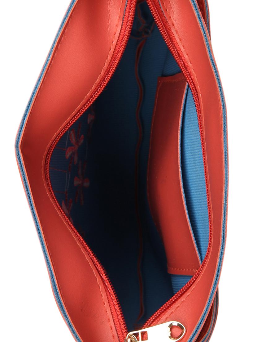 red leatherette (pu) regular sling bag - 15503440 - Zoom Image - 3