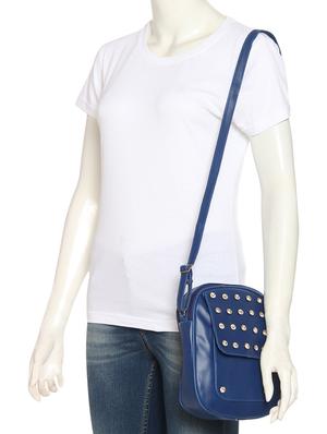 blue leatherette (pu) regular sling bag - 15503443 - Standard Image - 6