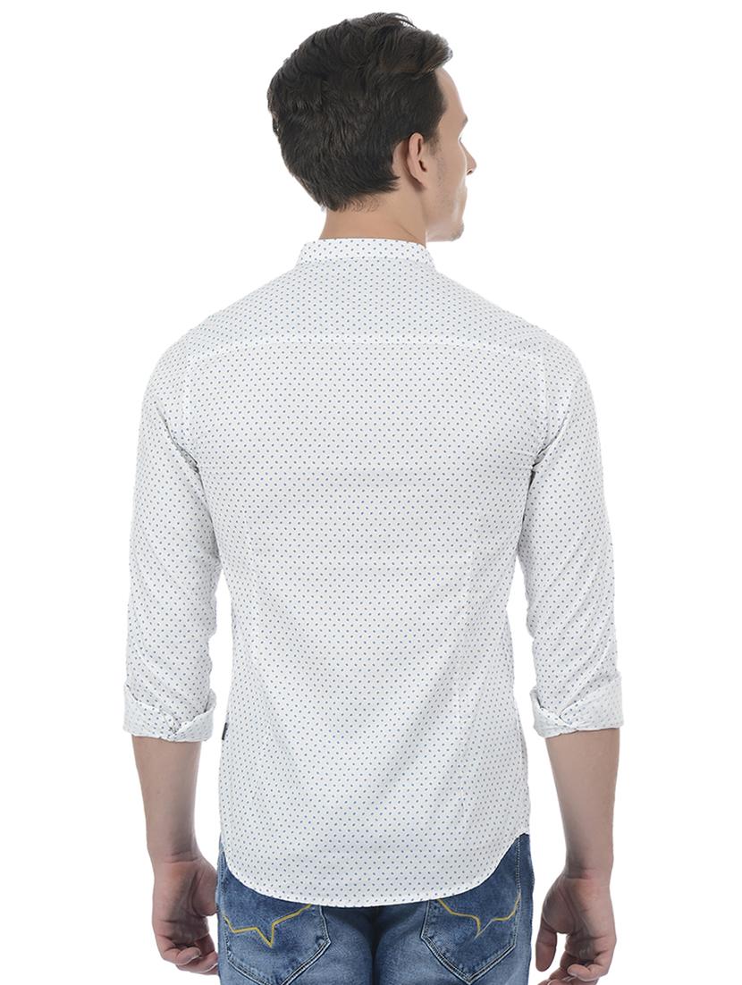 white cotton blend casual shirt - 15503902 - Zoom Image - 3