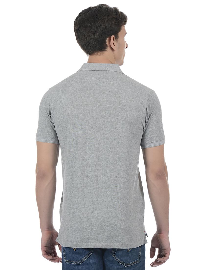 grey cotton blend polo t-shirt - 15504448 - Zoom Image - 3