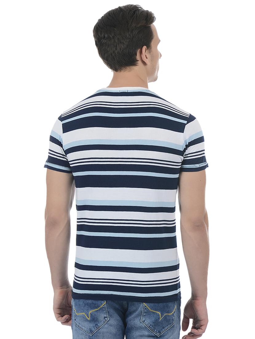 blue cotton blend t-shirt - 15504453 - Zoom Image - 3