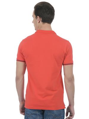 red cotton blend polo t-shirt - 15504471 - Standard Image - 3
