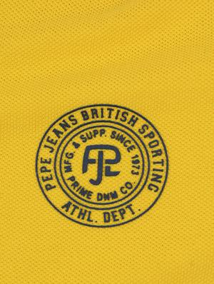 yellow cotton blend collared t-shirt - 15504473 - Standard Image - 6