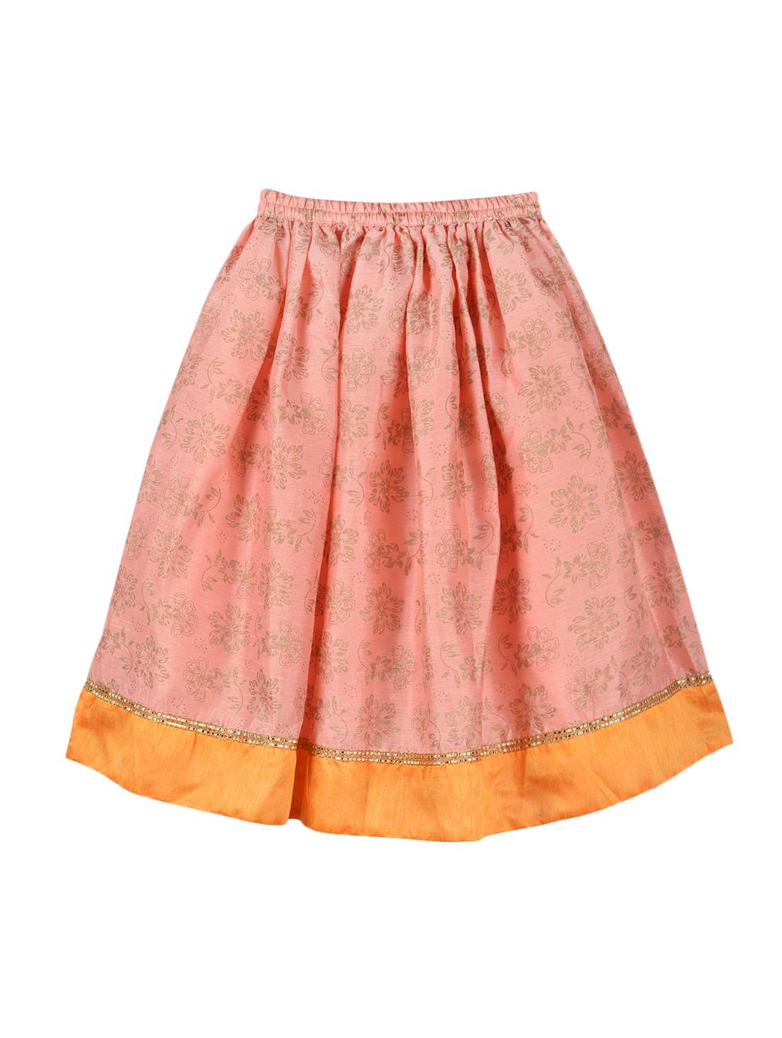 pink silk blend lehnga choli - 15504775 - Zoom Image - 3