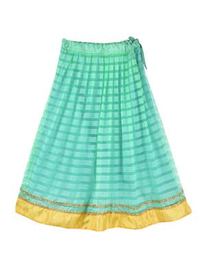 blue net lehnga choli - 15504783 - Standard Image - 3