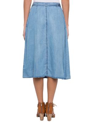 self tie waist button detail skirt - 15504909 - Standard Image - 3