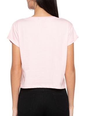 slogan printed short sleeved tee - 15504981 - Standard Image - 3