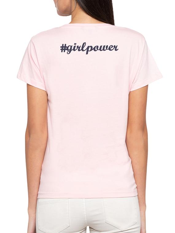 round neck slogan printed tee - 15504984 - Zoom Image - 3