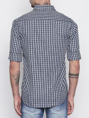 black cotton blend casual shirt - 15505405 - Standard Image - 3