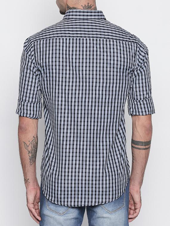 black cotton blend casual shirt - 15505405 - Zoom Image - 3