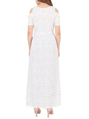 Cold shoulder self tie belted dress - 15505906 - Standard Image - 3