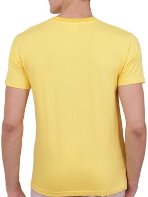 yellow cotton chest print tshirt - 15505964 - Standard Image - 3