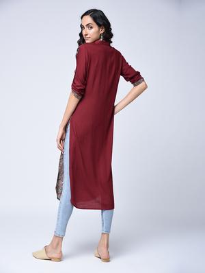 Printed straight kurta - 15507346 - Standard Image - 3