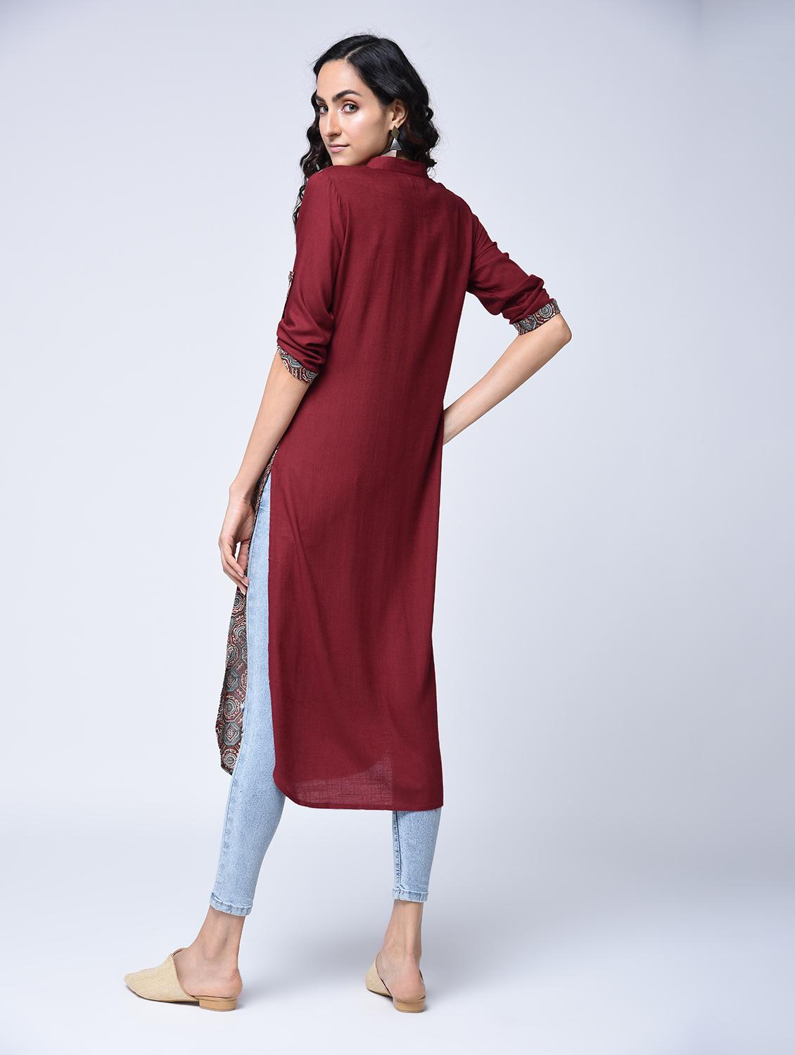 Printed straight kurta - 15507346 - Zoom Image - 3