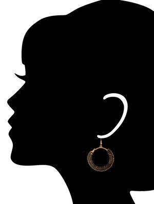 black gold tone drop earrings - 15507733 - Standard Image - 3