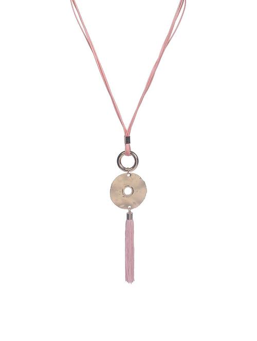 pink metal short necklace - 15507786 - Standard Image - 1