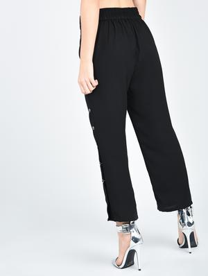 Side slit button detail trouser - 15512094 - Standard Image - 3