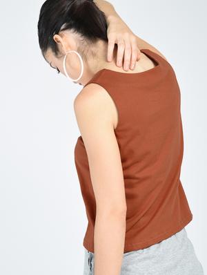 Eyelet lace-up sleeveless top - 15512106 - Standard Image - 3