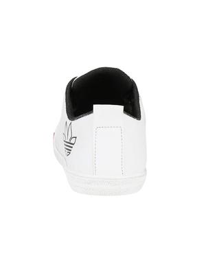 white leatherette lace up sneakers - 15513186 - Standard Image - 3