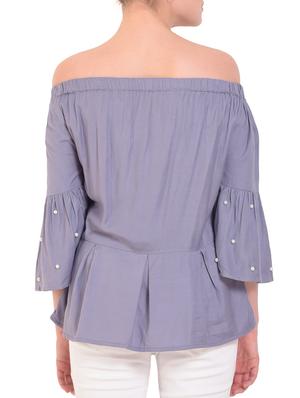 embellished bow pleated hem top - 15514874 - Standard Image - 3