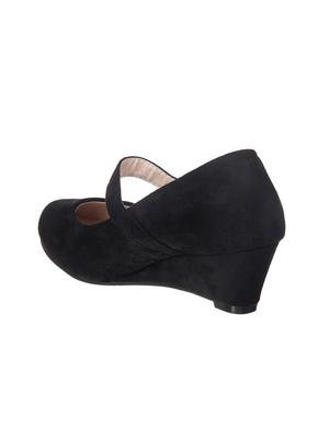 black closed back wedges - 15515061 - Standard Image - 3