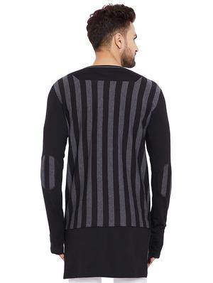 black cotton thumb hole tshirt - 15515697 - Standard Image - 3