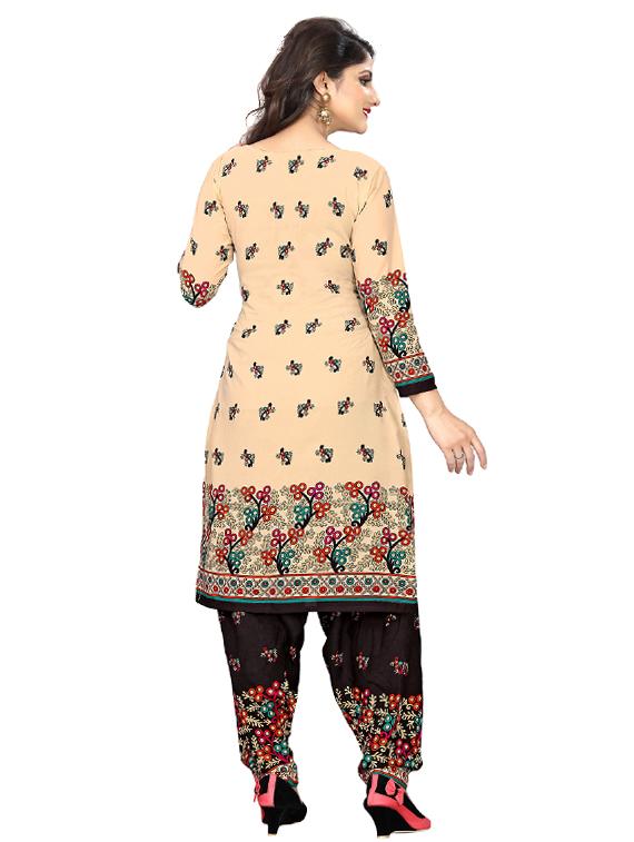 cream crepe patiyala suits unstitched suit - 15515926 - Zoom Image - 3