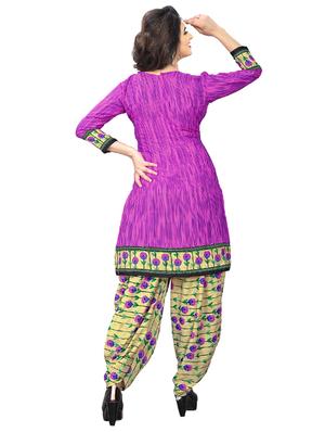 pink crepe patiyala suits unstitched suit - 15515938 - Standard Image - 3