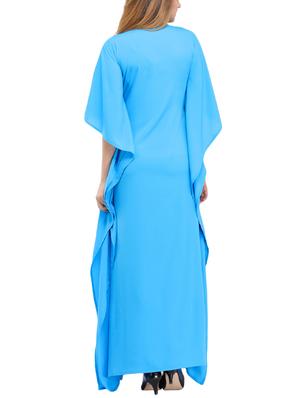 light blue printed kaftan - 15516944 - Standard Image - 3