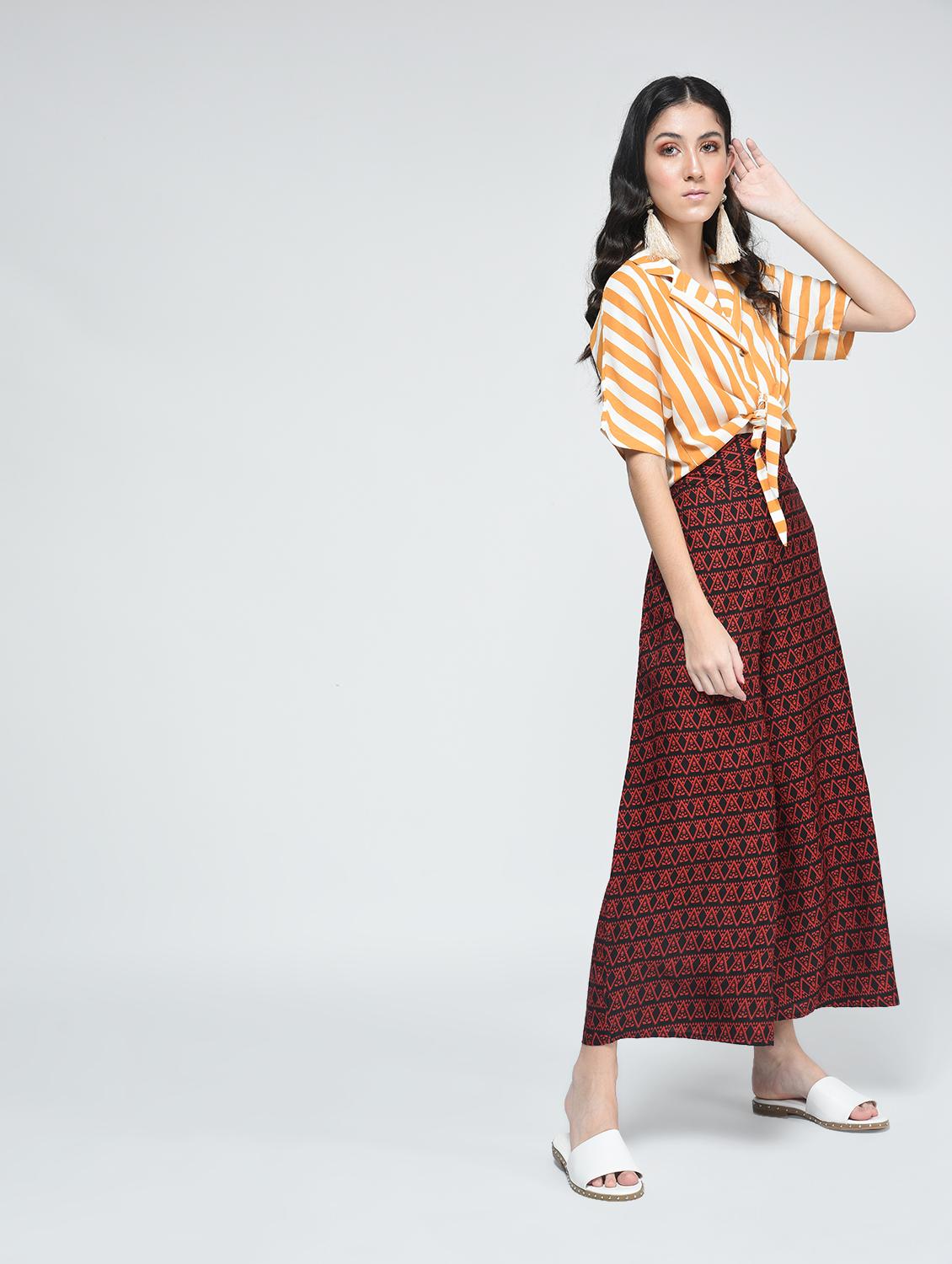 Printed flared palazzo - 15517323 - Zoom Image - 3