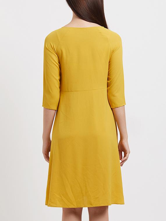 front tie knot a-line dress - 15517644 - Zoom Image - 3