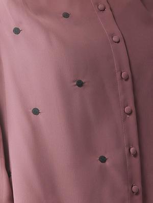 embroidered lantern sleeved shirt - 15517672 - Standard Image - 3