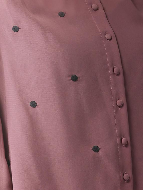 embroidered lantern sleeved shirt - 15517672 - Zoom Image - 3
