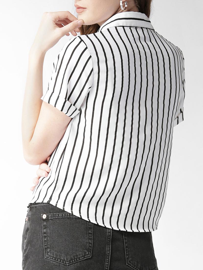 turn-up sleeved striped shirt - 15517674 - Zoom Image - 3