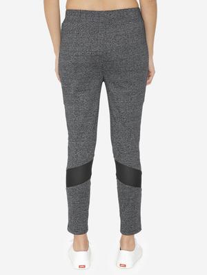 mid rise melange track pants - 15518022 - Standard Image - 3