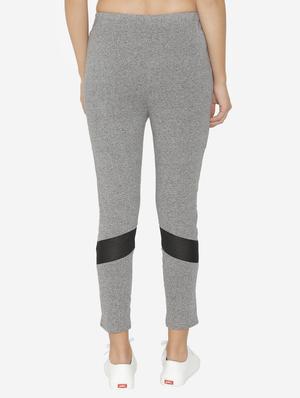 mid rise melange track pants - 15518023 - Standard Image - 3